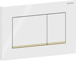 Geberit Bet&auml;tigungsplatte Sigma30, f&uuml;r 2-Mengen-Sp&uuml;lung wei&szlig; / vergoldet / wei&szlig;,