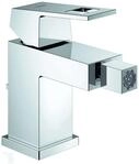 GROHE EH-Bidetbatterie Eurocube 23138 mit Zugstangen-Ablaufgarnitur chrom 23138000