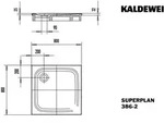 Kaldewei Duschwanne SUPERPLAN Modell 386-2,800x800x25mm, 447548040001 447548040001