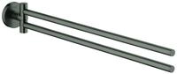 GROHE Handtuchhalter Essentials 40371 2-armig 450mm hard graphite geb&uuml;rstet,