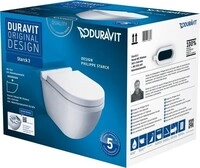 Duravit Starck 3 WC-Set wandh&auml;ngend 370x540x425 mm - 45270900A1 45270900A1