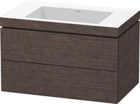 Duravit L-Cube c-bonded Set wandh&auml;ngend Eiche dunkel geb&uuml;rstet Matt 800x480x500 mm