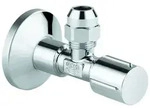Grohe Eckventil 22039 1/2x3/8'' Rosette Metallgr. selbstd. Quetschv. 10mm chrom,