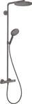 Hansgrohe Showerpipe Raindance Select S 240 1jet PowderRain Brushed Black, 27633340
