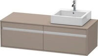 Duravit Ketho Konsolenwaschtischunterbau wandh&auml;ngend Basalt Matt 1400x550x426 mm -