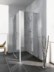 Kermi Seitenwand Pasa XP UWD 0930x2000, silber mattglanz, ESG klar mit KermiClean,