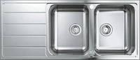 Grohe 31588SD1, GROHE Edelstahlsp&uuml;le K500 31588_1 2 Becken/Abtropffl&auml;che 1160x500