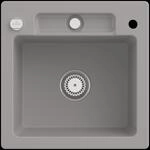 Villeroy & Boch Einbausp&uuml;le Siluet 50 S 510x510mm Exc-Garn. aus TitanCeram Fossil