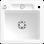 Villeroy & Boch Einbausp&uuml;le Siluet 50 S 510x510mm Exc-Garn. aus TitanCeram Wei&szlig;