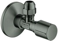 GROHE Eckventil 22037 1/2x3/8'' Rosette Metallgriff hard graphite geb&uuml;rstet,