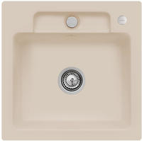 Villeroy & Boch Einbausp&uuml;le Siluet 50 S 510x510mm Exc-Garn. aus TitanCeram, 334502AM