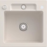 Villeroy & Boch Einbausp&uuml;le Siluet 50 S 510x510mm Exc-Garn. aus TitanCeram Crema