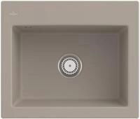 Villeroy & Boch Einbausp&uuml;le Subway 60 S 600x510mm Ablgarn. aus Keramik Almond cplus,
