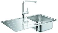 GROHE Sp&uuml;len-Bundle K500 31573_1 enth&auml;lt Edelstahlsp&uuml;le/Minta SPT-Batterie chrom,