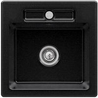 Villeroy & Boch Einbausp&uuml;le Siluet 50 S 510x510mm Ablgarn. aus TitanCeram Chrom.e