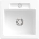 Villeroy & Boch Einbausp&uuml;le Siluet 50 S 510x510mm Ablgarn. aus TitanCeram Snow White