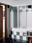Kermi Faltwand Vario 2000 FW2 0600x1400, silber mattglanz, ESG klar, V2FW2060141AK