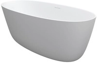 Riho freistehende Badewanne Oval 160x72x56,5 cm, wei&szlig; matt, B129001105...