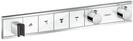 Hansgrohe Thermostat Unterputz RainSelect Fertigset 4 Verbraucher weiss/chrom,
