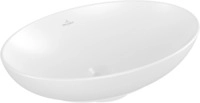 Villeroy & Boch Loop & Friends Aufsatzwaschbecken, 560 x 380 x 150 mm, Stone White