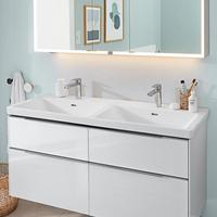 Villeroy & Boch Subway 3.0 Schrank-Doppelwaschtisch, 1300 x 470 x 165 mm, Stone White