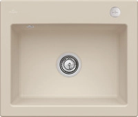 Villeroy & Boch Einbausp&uuml;le Subway 60 S 600x510mm Exc-Garn. aus Keramik Almond