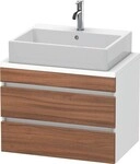 Duravit DuraStyle Konsolenwaschtischunterbau wandh&auml;ngend Nussbaum & Wei&szlig; Matt