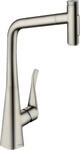 Hansgrohe Sp&uuml;ltischmischer 320 Metris Select M71 Ausziehbrause 2jet edelstahl-optik,