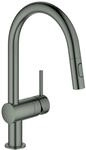 GROHE EH-Sp&uuml;ltischbatterie Minta 32321 C-Auslauf Sp&uuml;lbrause hard graphite geb.,