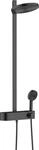 Hansgrohe Showerpipe Pulsify 260 2jet mit Brausethermostat Aufputz mattschwarz,