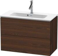 Duravit L-Cube Waschtischunterbau wandh&auml;ngend Nussbaum geb&uuml;rstet Matt 820x391x550