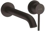 KLUDI BOZZ Waschtisch-2LOCH-WAND-Einhandmischer Ausladung 230 MM mattschwarz