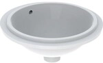 Geberit VariForm Unterbauwaschtisch, rund d: 39cm, ohne Hahnloch, mit &Uuml;berlauf,