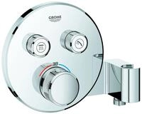 Grohe THM Grohtherm SmartControl 29120 FMS rund 2 Abspv. integ. Br.halter chrom,