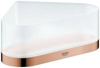 GROHE Eck-Duschablage Selection 41038 mit Halterung Glas/warm sunset, 41038DA0