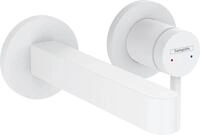 Hansgrohe 2-Loch Waschtischmischer Unterputz Finoris F-Set kurzer Auslauf mattweiss,