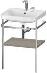 Duravit Happy D.2 Plus c-shaped Set mit Metallkonsole Stein Grau Seidenmatt