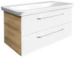 Fackelmann MILANO Waschtischunterschrank 100x49,5x48 AsEi/Wei&szlig;, 2 Schu, 84215...
