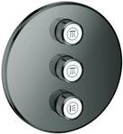 GROHE 3-fach UP-Ventil Grohtherm Smart Control 29122 FMS rund hard graphite, 29122A00