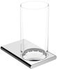 Keuco Glashalter Edition 400 11550, kpl.mit Echtkristall-Glas,Schwarzchrom