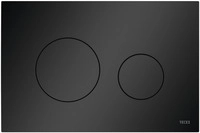 Tece loop WC-Bet&auml;tigungsplatte Kunststoff f&uuml;r Zweimengentechnik, Schwarz matt,