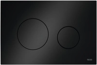 Tece loop WC-Bet&auml;tigungsplatte Kunststoff f&uuml;r Zweimengentechnik, Schwarz glzd.,
