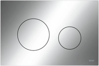 Tece loop WC-Bet&auml;tigungsplatte Kunststoff f&uuml;r Zweimengentechnik, Chrom...