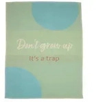 David Fussenegger Babydecke Lili 'Don't grow up' 70 x 90 cm Hellgr&uuml;n