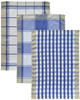 Dyckhoff 3er Set Geschirrtuch 'Karo' 50 x 70 cm Violett - Blau