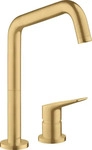 Axor Citterio M 2-Loch Sp&uuml;ltischmischer 240 mit Schwenkauslauf - Brushed Gold...