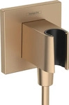 Hansgrohe FixFit E Wandanschluss mit Brausehalter - Brushed Bronze - 26889140