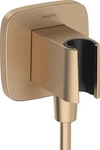 Hansgrohe FixFit Q Wandanschluss mit Brausehalter - Brushed Bronze - 26887140
