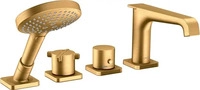 Axor Citterio E 4-Loch Wannenrandarmatur mit Thermostat - Brushed Gold Optic -