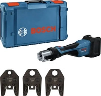 Bosch Professional Akku-Presswerkzeug GPT 18V-32 Ohne Akku mit Pressbacken-Kit SV -